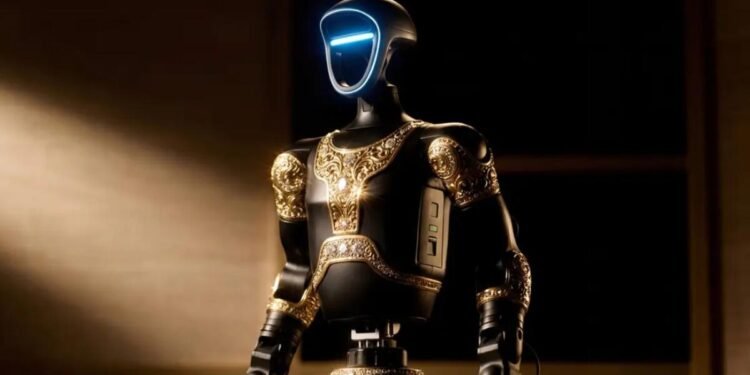 Robotun da "lüks"ü yaradıldı - Qızıl boyunbağı taxıb... - FOTOLAR