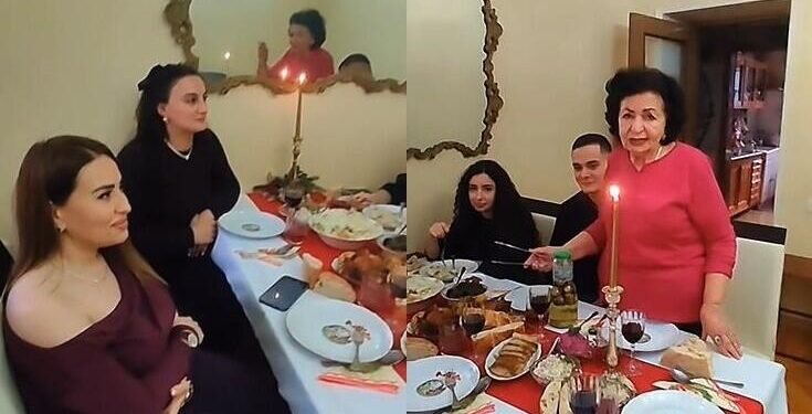 76 yaşlı Əməkdar artist övladları, nəvə və nəticələri ilə