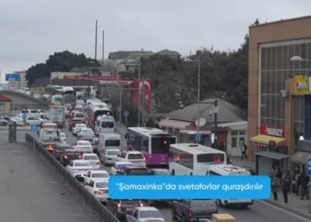 “Şamaxinka”da yeni svetoforlar quraşdırılır – VİDEO