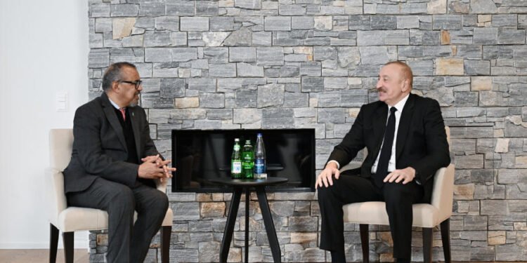 İlham Əliyevin Davosda Ümumdünya Səhiyyə Təşkilatının Baş direktoru ilə görüşü olub - VİDEO - FOTOLAR