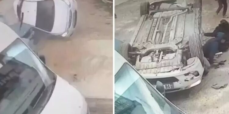 Azyaşlı sürünün idarə etdiyi avtomobil 3 avtomobilə çırpılaraq aşdı: 8 azyaşlı yaralandı