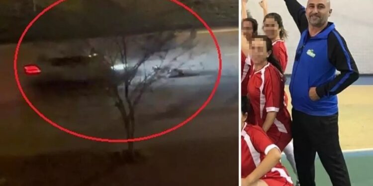 Yolda huşu itən insanın üzərindən avtomobil keçdi