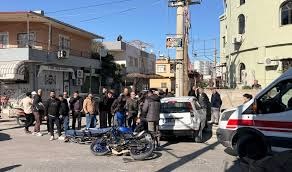 Minik avtomobili və motosiklet toqquşdu: 2 yaralı