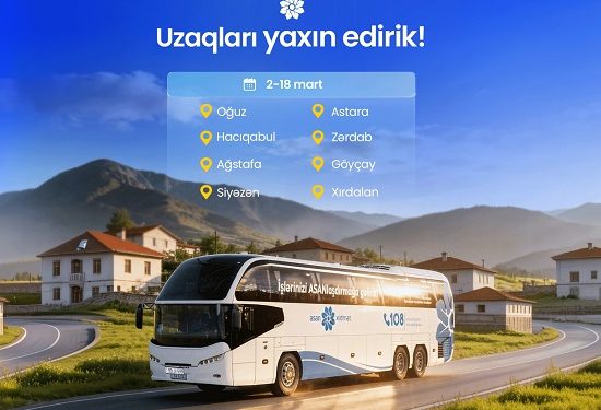 Martda Səyyar ASAN xidmətin fəaliyyət göstərəcəyi ünvanlar