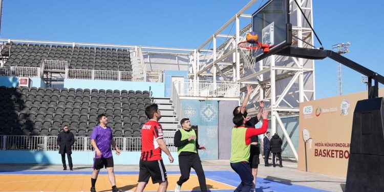 Media nümayəndələri arasında 3×3 basketbol yarışı keçirilib
