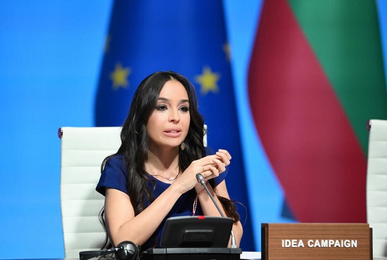 Leyla Əliyeva “Yaşıl enerji layihələri” sessiyasında çıxış edib - FOTOLAR