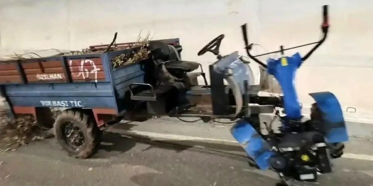 Minik avtomobili və üç təkərli motosiklet toqquşdu: 1 yaralı