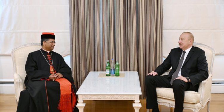Prezident İlham Əliyev Müqəddəs Taxt-Tacın Dinlərarası Dialoq üzrə Dikasteriyasının prefektini qəbul edib - FOTOLAR