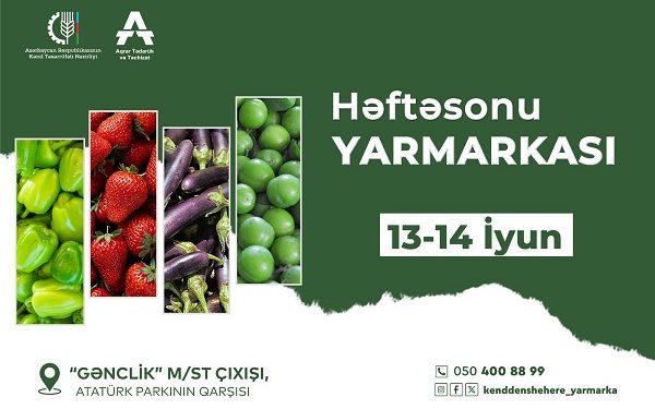 Bakıda növbəti “Kənddən Şəhərə” həftəsonu yarmarkası təşkil olunacaq