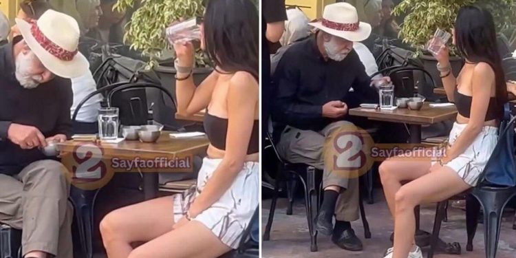 Gənc qadınla görüntülənən 75 yaşlı Məhəmməd Cangörən müxbirə əsəbiləşdi