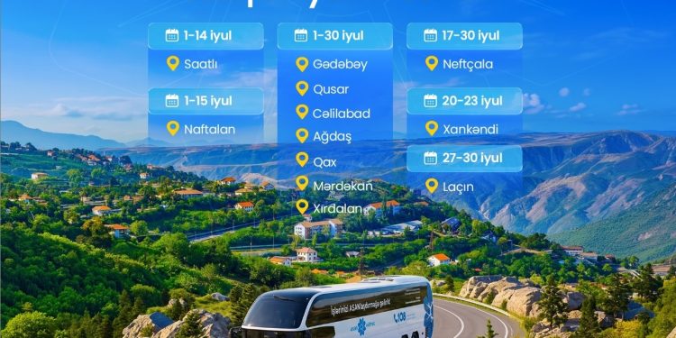 İyulda Səyyar ASAN xidmətin fəaliyyət göstərəcəyi ünvanlar
