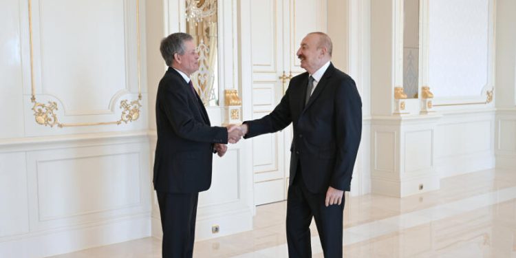 Prezident İlham Əliyev Stiv Deynsi qəbul edib - FOTOLAR