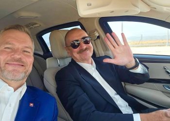 Peter Pelleqrini Prezident İlham Əliyevlə avtomobildə selfi çəkdirib