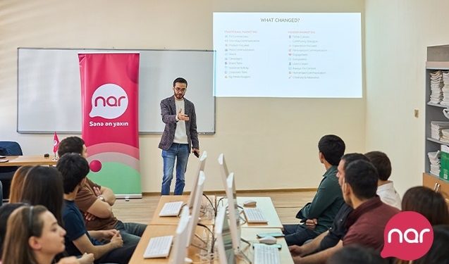 “Nar” Gəncədə tələbələr üçün marketinq və karyera təlimləri təşkil edib