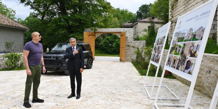 Prezident İlham Əliyev Şuşada “Yasəmən” hotelinin yeni korpusları ilə tanış olub -FOTOLAR