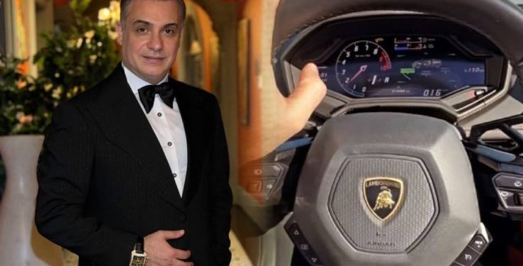 Rüfət Axundov "Lamborghini"si ilə Bakı küçələrində - VİDEO