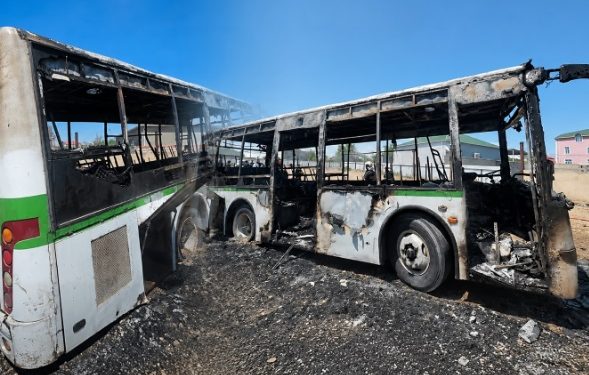 Naxçıvanda avtobuslar yandı