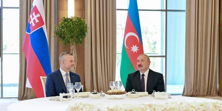 Prezident İlham Əliyevin adından Xankəndidə Slovakiya Prezidentinin şərəfinə rəsmi nahar verilib-FOTOLAR