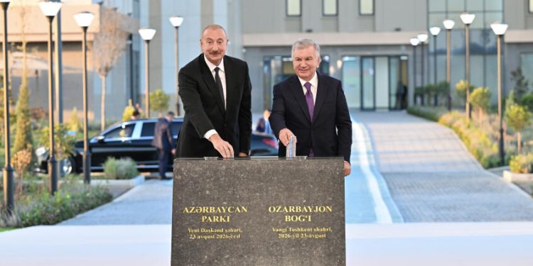 Yeni Daşkənd şəhərində “Azərbaycan” parkının təməli qoyulub - FOTOLAR