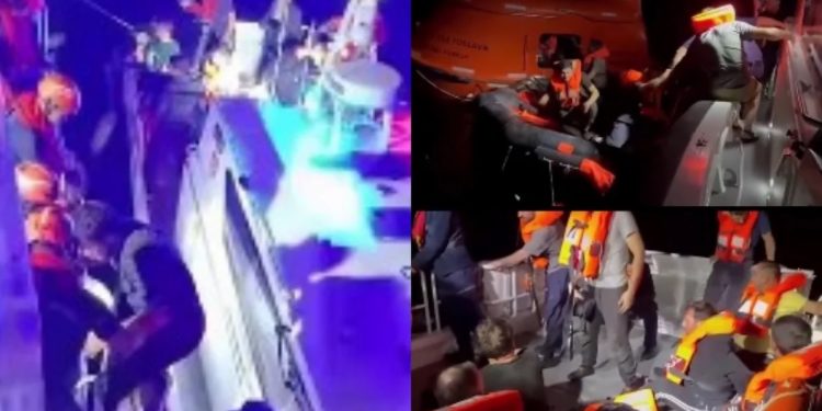 Qara dənizdə batan gəmidən azərbaycanlıların xilasedilmə görüntüləri -VİDEO