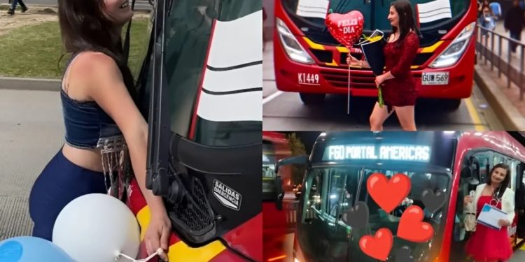35 yaşlı qadın avtobusa "ərə getdi" - FOTOLAR