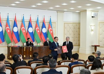 Prezident İlham Əliyevin iştirakı ilə Azərbaycan ilə Laos arasında Birgə Bəyanat qəbul olunub və sənədlər mübadilə edilib -FOTOLAR