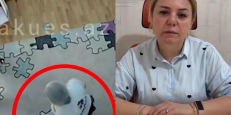 Autizmli uşağa zorakılıq edən müəllim üzr istədi - VİDEO