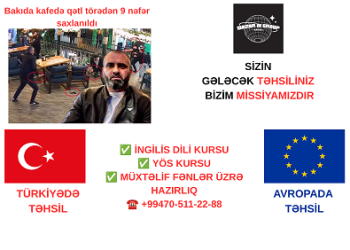 Bakıda kafedə qətl törədən 9 nəfər saxlanıldı